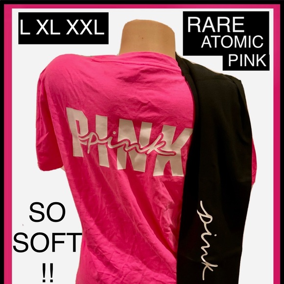 NEW RARE VICTORIAS SECRET PINK CAMPUS TEE SHIRT AND (U PICK) LEGGING SET